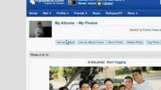 How to change your default picture on myspace