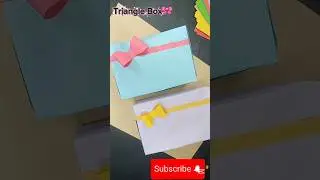Paper triangle box💕 art and craft with paper #triangle #box #interesting #experiment