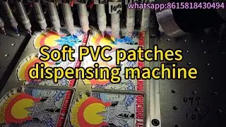 Soft PVC patches making/dispensing/injection machines,12/18/24/32 colors machines for choose.#pvc