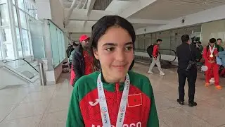 حوار مع البطلة العلمي دعاء الفائزة بالميداليةالذهبية  البطولة العربية لاختراق الضاحية بالعراق  فتيات