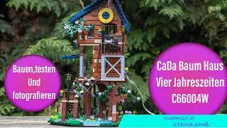 CaDa Baumhaus mit Beleuchtung Vorher/Nachher   #lego#legophoto#klemmbaustein#baumhaus #fotografieren
