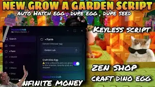 [Craft Dino Egg] New Grow A Garden Script *KEYLESS* | Dupe sprinklers , zen Event , dino egg 😱