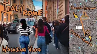 Italy Rome Walking Vlog From Piazza Colonna To  Piazza Venezia