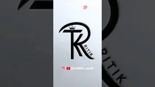 Ritik Name Logo Design ☺️ Brand Logo Designer 💯 #shorts #tranding #art #logodesign #logo #viralvideo
