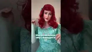 Ariel brushes hair with dinglehopper