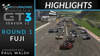 Race Highlights | GT3 Season 11 | Round 1 | Fuji | UK Sim Racing League