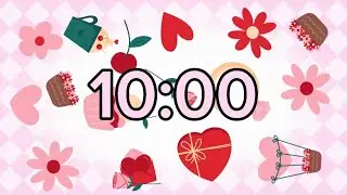 10 Minute Valentine&rsquo;s Day Timer ❤️ Cute Pink Heart Countdown for Kids & Classrooms | HappyKidsTimer