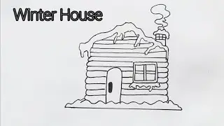 A Cute Winter House !! Learn To Draw, Beginner Drawing - Toddler 💯