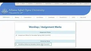 aiou workshop and assignment marks semester spring 2021