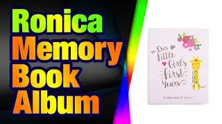 Ronica Memory Book for Baby Girl - Photo Album, Easy to Use Keepsake Scrapbook - Modern Ba