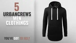 Top 10 Urbancrews Men Clothings [ Winter 2018 ]: URBANCREWS Mens Hipster Hip Hop Pullover Fleece