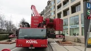 Liebherr LTM 1400-7.1 bei Arbeiten an der Sprinkleranlage