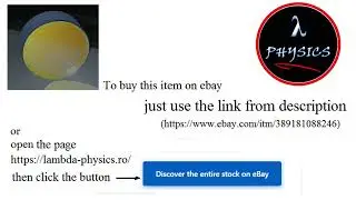 Ruby Laser output coupler Fi25 x 3mm R~74%