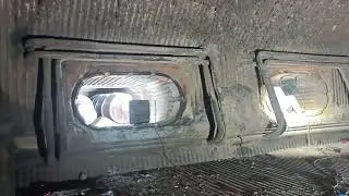 Paddy feed point, Overview in boiler grate after paddy burn for 75 TPH vibration grate boiler