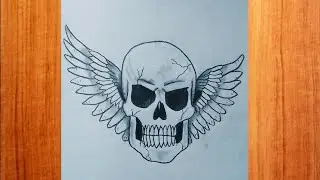 How to Draw Skull with Wings 💀|| Easy skull drawing