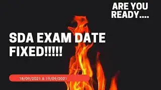 SDA exam date fixed