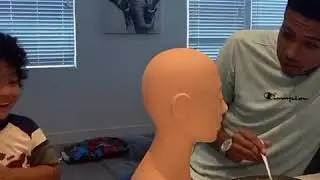 Blueface Slaps Dummy