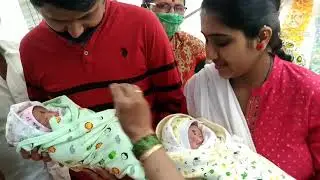 Grand welcome new born twins baby girls at home👼👼