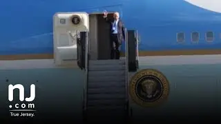 President Trump arrives in New Jersey