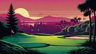 Vaporwave Golf: Retro Surreal Slow Tempo in a Retrowave Course