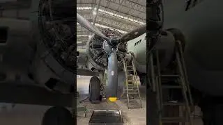 Boeing B-17G 'Sally B' in winter maintenance at IWM Duxford #boeing #b17flyingfortress #ww2history