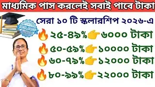 Madhyamik Scholarship 2026।Madhyamik all scholarship list 2026।All scholarship 2026 after Madhyamik।