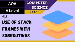 10. AQA A Level (7517) SLR2 - 4.1.1 Use of stack frames with subroutines