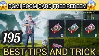 😱BGMI ROOM CARDS FREE REDEEM BEST TIPS AND TRICK ||||