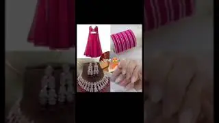 🩵Bridal & Party Look ⚡LehengaJewellery | Bangles | Nails ✨ TrendingFashion #ytshorts #viral #short..
