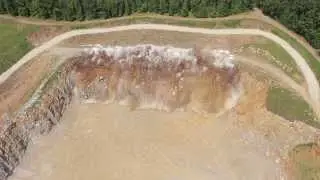 UPVISION - 7 tons of explosives blasting in quarry Mokra
