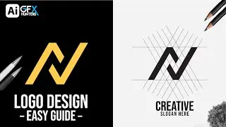 Geometric N Grid Logo Design | Minimal Modern Branding | Creative Logo Construction Guide