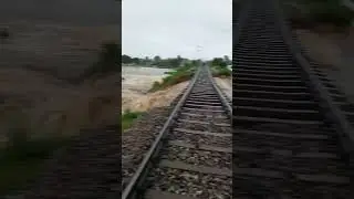 RAILWAY TRACK WASHED AWAY AT KAMAREDDY  27/08/2025