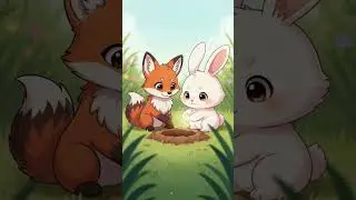 FOX And Rabbit Friendship | Fox | Rabbit #shorts #kidseducatio  #moralstories #cartoon #fox #rabbit