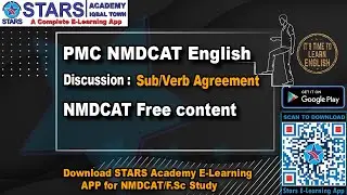 Subject  Verb Agreement FSC English | PMC NMDCAT English Preparation by  #starsacademy