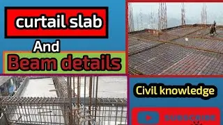 Curtail Slab||Curtail Bar In Slab||Curtail Bar Slab design.