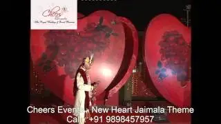 New Heart Jaimala Theme Concepts Bride Groom Royal Entry Indian Wedding by Cheers Events