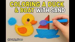 The Magical Sand Art Reveal 🎨 A Duck & Boat 🐥⛵