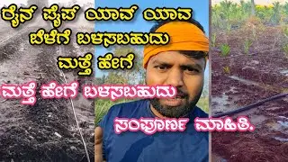 Rain Pipe for all crop. ರೈನ್ ಪೈಪ್ ಬಗ್ಗೆ ಸಂಪೂರ್ಣ ಮಾಹಿತಿ.