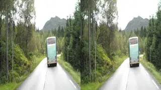 Europas st&oslash;rste buss opp fjellet se i speilet!!!!