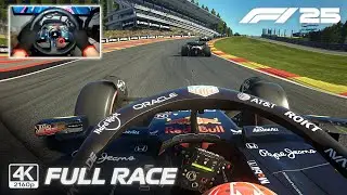 F1 25 Ultra Realistic Gameplay by Max Verstappen &ndash; Full Race 2025 Belgian GP | G29 Steering Wheel