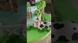Animals farm birthday cake 🐄🐑🐓#shorts #short #cakedesign #shortvideo #shortsvideo #cakeart