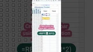 EASILY Create automated attendance sheet in google #excel #exceltips #exceltutorial