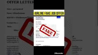 Airlines Airport Fake Job Offer | Job Scam| Fake Airlines job |#shorts