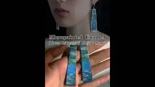Monet's Water Lilies in Jewelry &ndash; Hand-Painted Enamel Earrings
