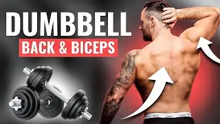 Back & Biceps Muscle Building Dumbbell Home Workout (Follow Along)