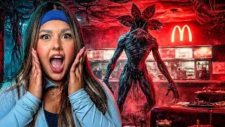 24 HOURS EATING FOOD FROM STRANGER THINGS!! *I got sick