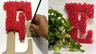 DIY 3D floral letter for decoration | DIY ROOM DECOR | DIY WEDDING DECOR