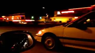 EG coupe green vs white civic EF hatch