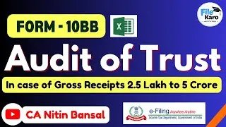 Form 10BB Income Tax | Tax Audit of Trust | Audit of Trust and Society | Form 10BB filing