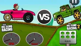 Hill Climb Racing Garage vs Hill Climb Racing 2 - Monster Truck vs Super Diesel Forest